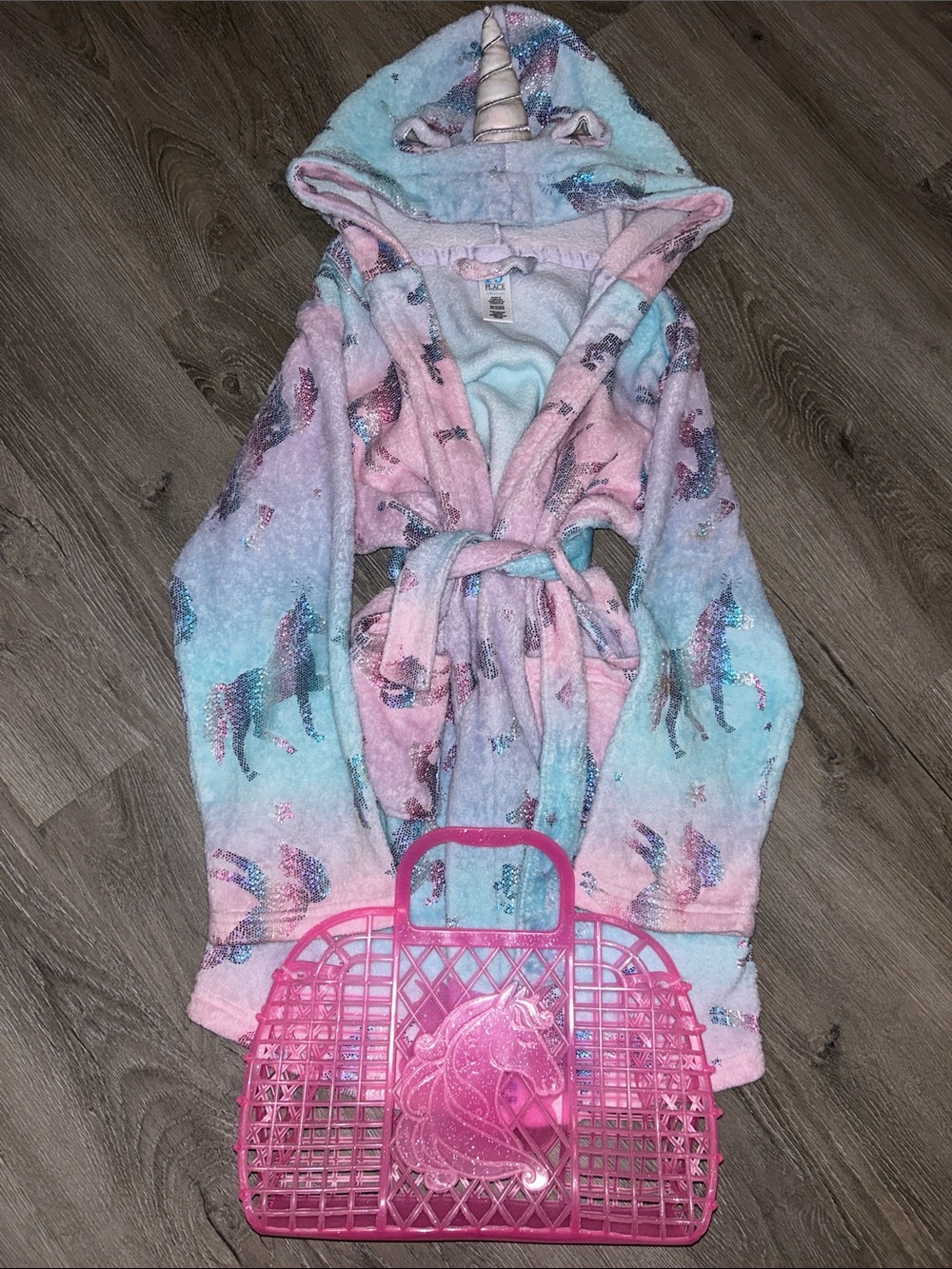 Girls’ L(10/12) Unicorn Robe & Bag
